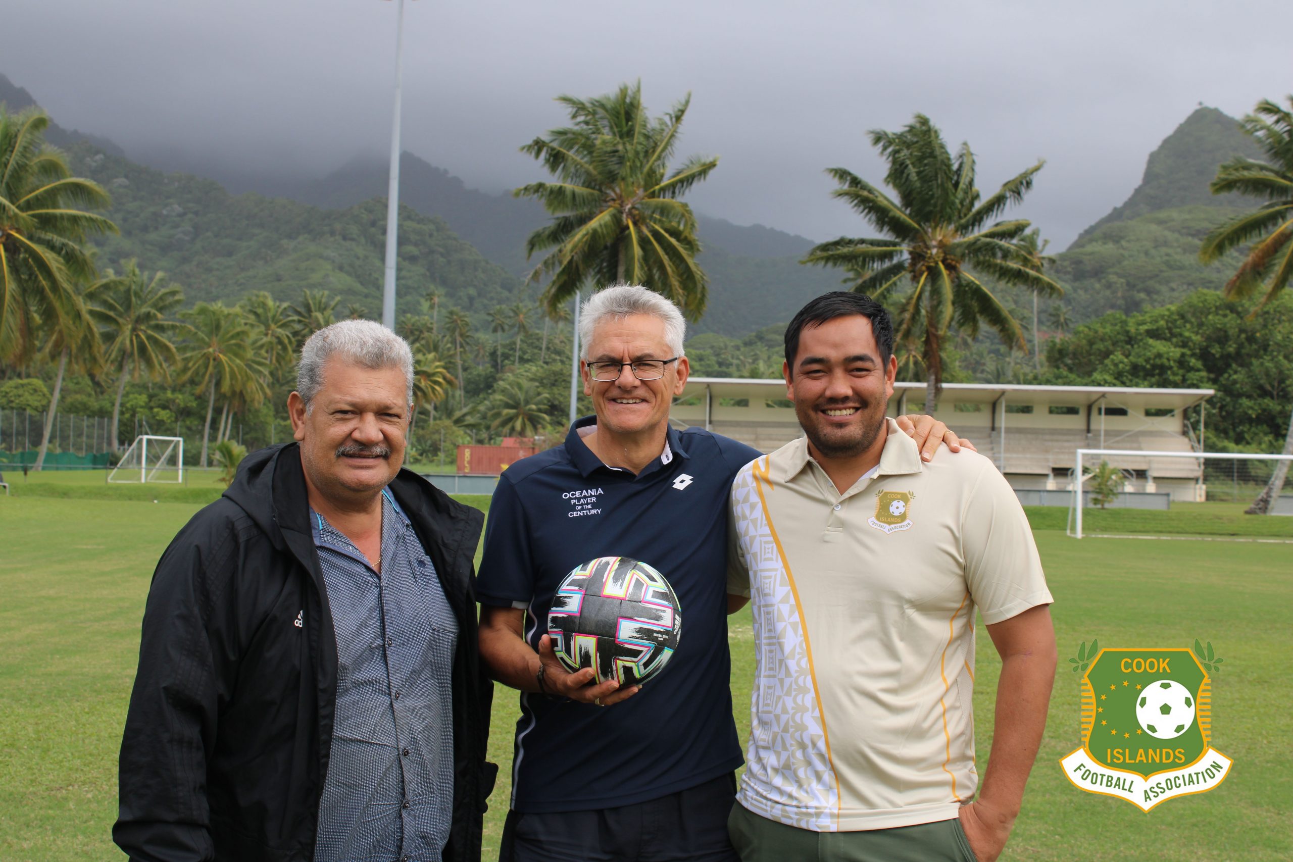 CIFA President Lee Harmon (Left) with Wynton Rufer (Middle) and CIFA Technical Director Tahiri Elikana
