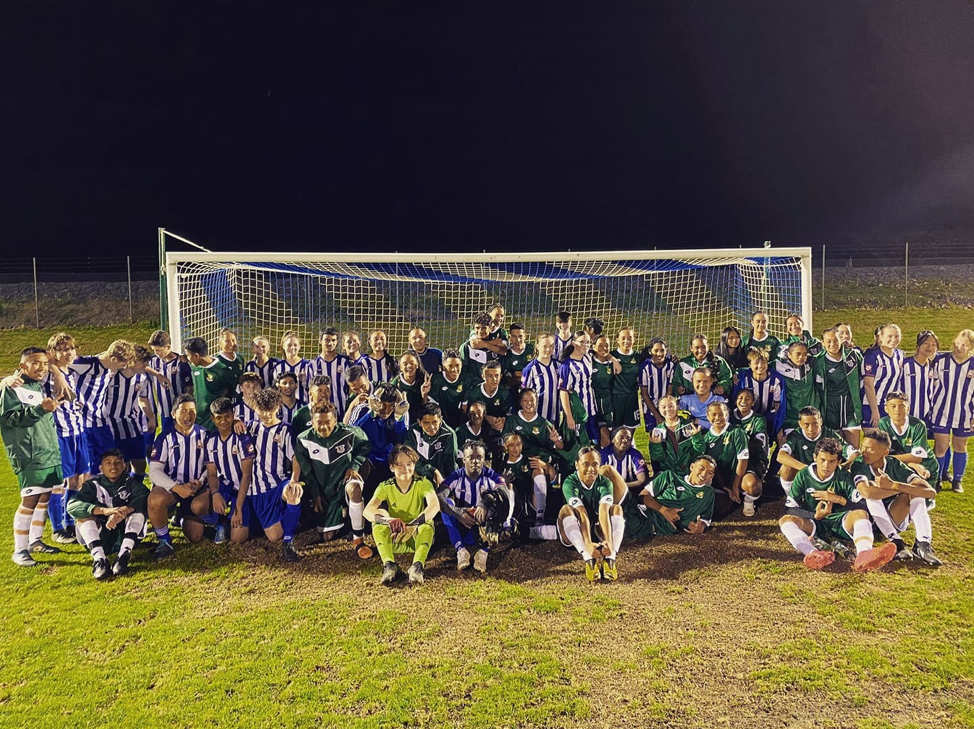 Both U15 Boys and U16 Girls with the Girls and Boys from Papakura FC after their Day 1 match.